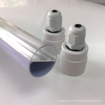 Couvercle de lumière LED en aluminium en tube de plastique extrudé